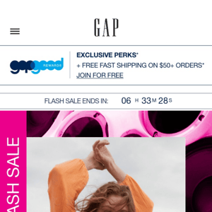 Codes FLASH & GAPDEAL expire @ M-I-D-N-I-G-H-T