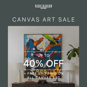 Ends Tomorrow. Canvas Art Sale.