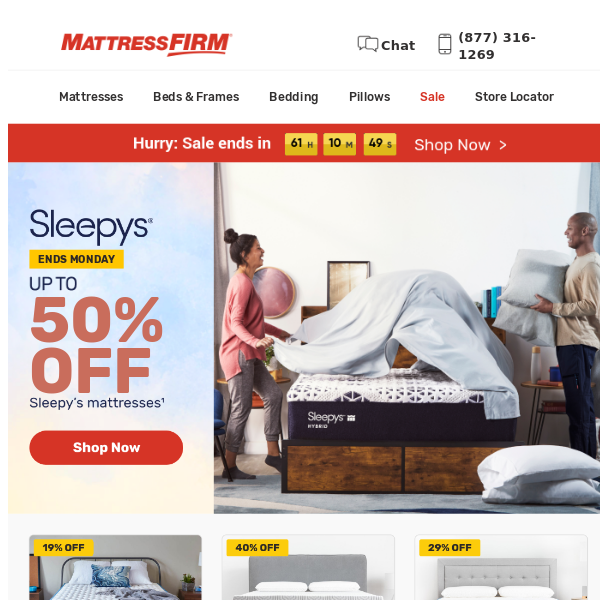 Ready, set, doze: Score up to 50% off select mattresses