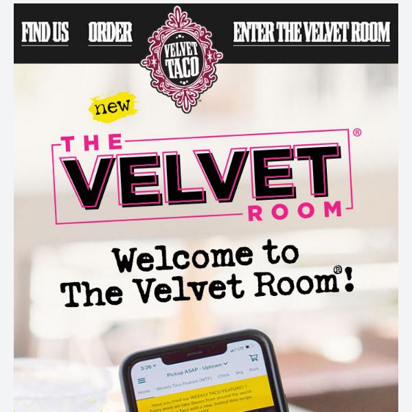 You’re in… Welcome to The Velvet Room!
