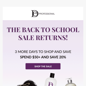 The Back To School Sale Returns!