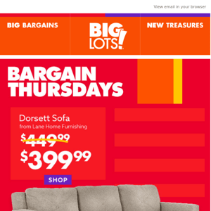 👉 Bargain of the day: $399 sofa!