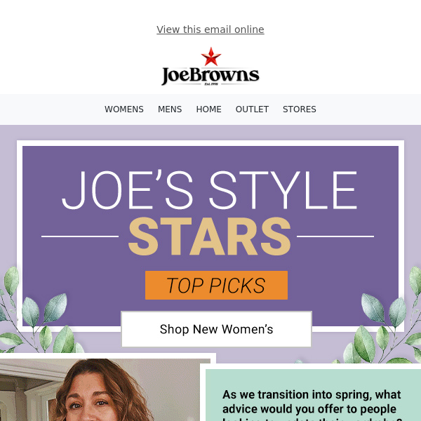 🌟 Joe's Style Stars: Top Spring Picks 🌟