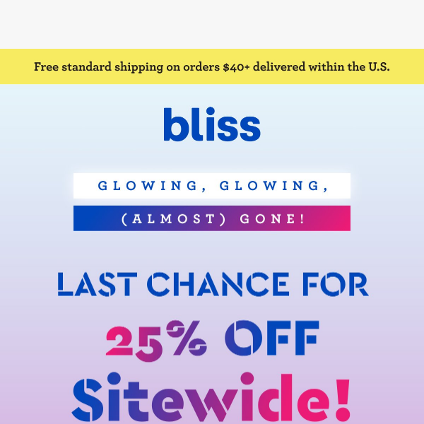 Blink & you’ll miss it: 25% off ends today!