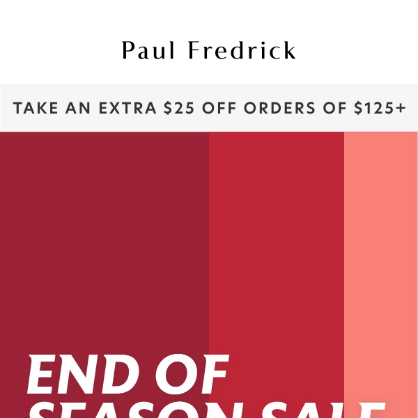 Starting now: end of season sale & clearance