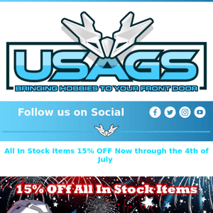 😍 4th Of July Sale 15% Off all In stock Items 😍