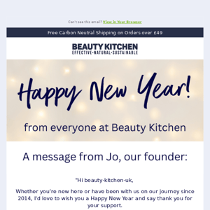 Happy New Year from Beauty Kitchen! 🎆