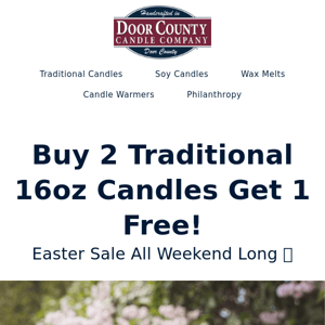 🚨 BUY 2 GET 1 FREE on 16oz Candles! 🚨
