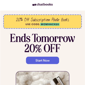 20% Off Ends Tomorrow!