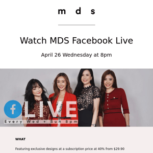 WATCH FB LIVE ❤️ 26th April Wednesday at 8pm