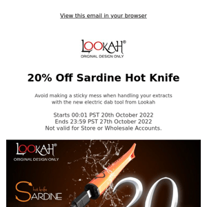 20% Off Sardine Hot Knife Electric Dab Tool 🔥