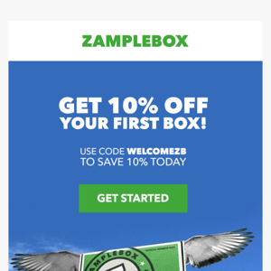 🤩 Get 10% OFF Your First ZampleBox Today!
