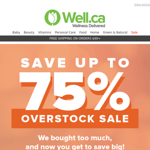 Save up to 75% on The Overstock Sale LAST CHANCE❗❗