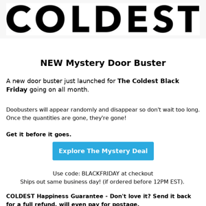 New Mystery Black Friday Door Buster ⚫