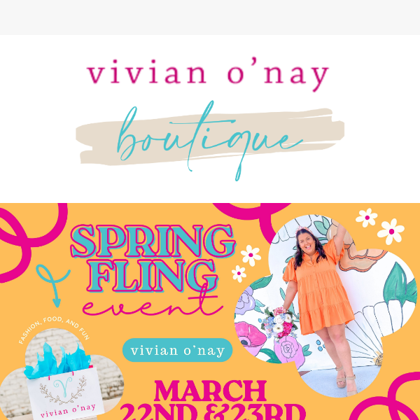 💃🥳 Our Spring Fling Event is this Friday & Saturday