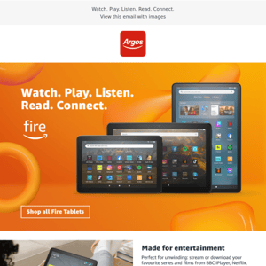 Shop Fire tablets at Argos