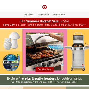 20% off lawn, garden & grilling faves 😎