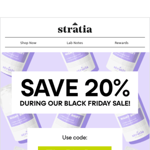 Treat yourself to 20% off