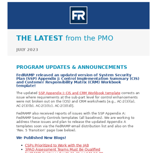 FedRAMP PMO Newsletter | July Issue