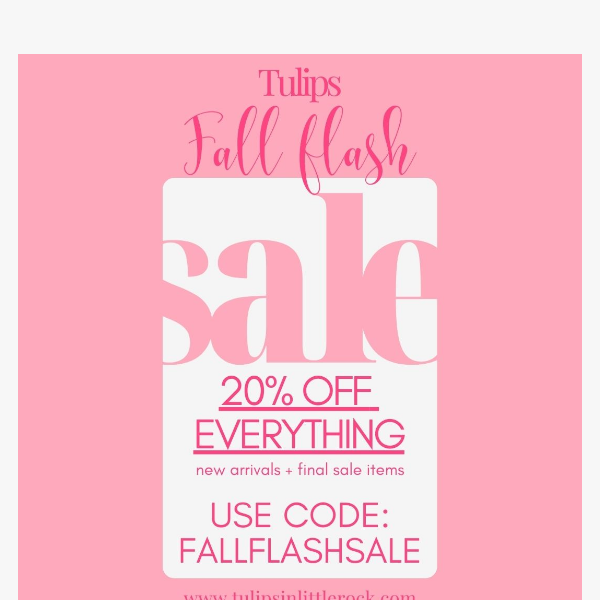 FLASH SALE TODAY ONLY!