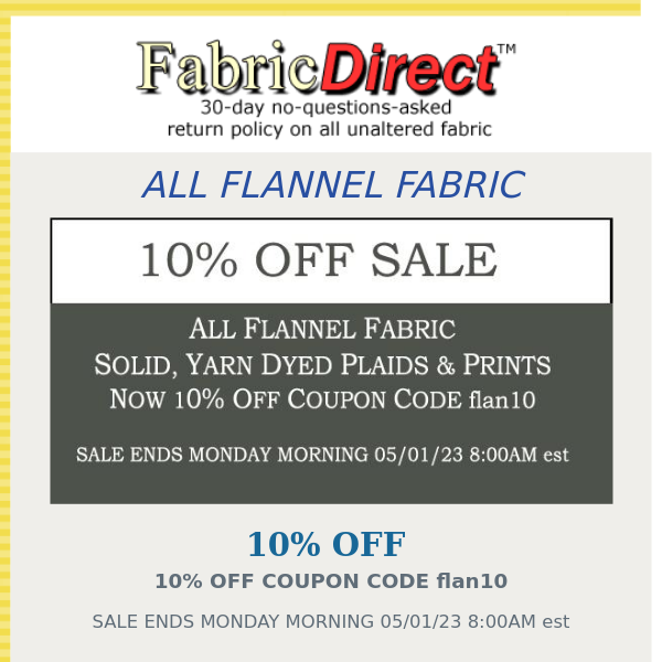 Flannel Fabric Sale Fabric Direct