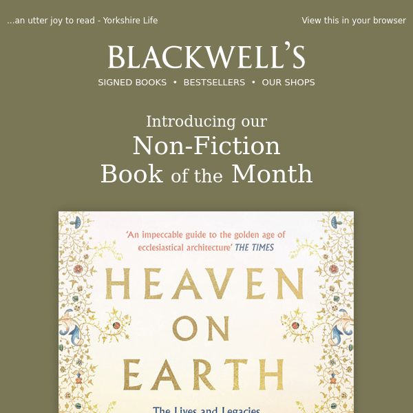 📚 Introducing our Blackwell's Non-Fiction Book of the Month