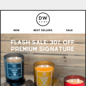 🚨 Flash Sale: Get 30% Off on Premium Signature Candles Today Only!