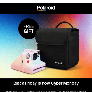 Last chance! Get a free Polaroid camera bag 🖤💼📸 