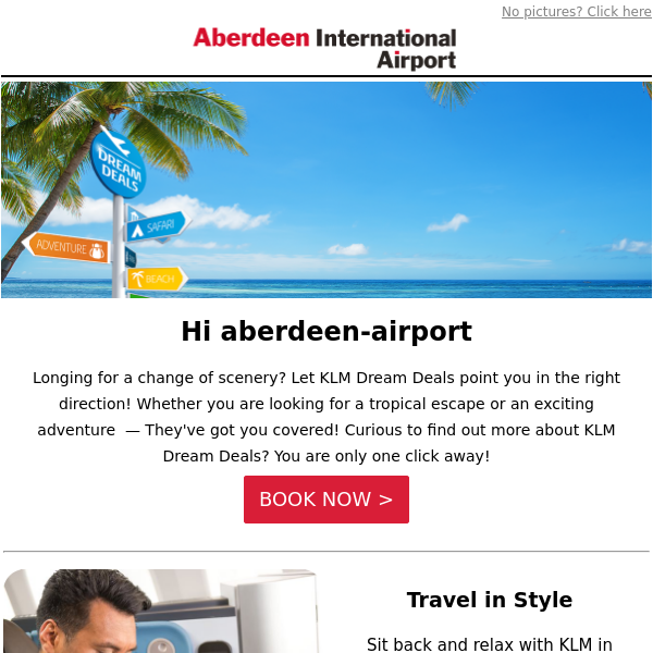 KLM Dream Deals are about to take off Aberdeen Airport!