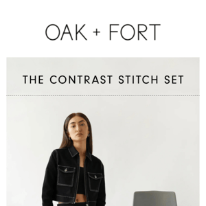 The Contrast Stitch Jacket and Skirt Set You Need