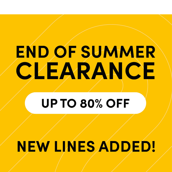 Fresh lines added - up to 80% off 🤯