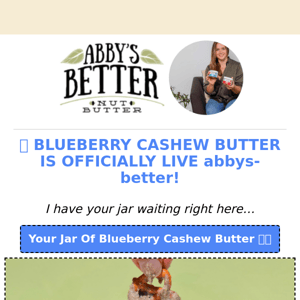 🥳 New Flavor: Blueberry Cashew Butter Is LIVE! 🫐