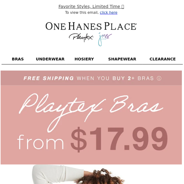 Playtex $17.99 & Up!