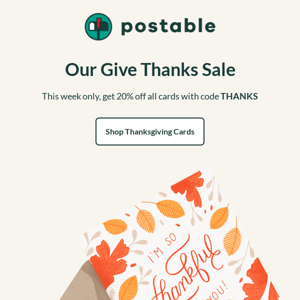Our Give Thanks Sale! 🦃