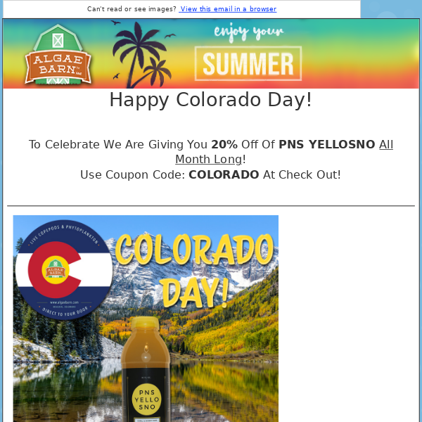 Did you get a free 4 pack this week? + HAPPY COLORADO DAY!
