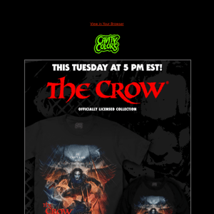 💀 THE CROW this Tuesday! 🎸