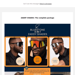 ZADDY SHADES: The complete package