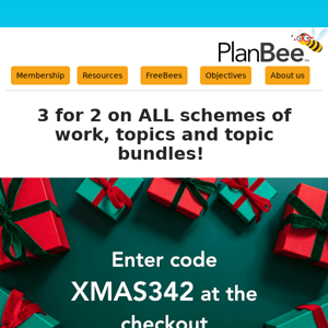 🎁 3 for 2 on ALL schemes of work 🎁