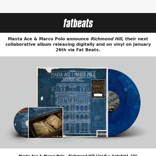 Masta Ace & Marco Polo Announce Their Next Album 'Richmond Hill' - Fat Beats