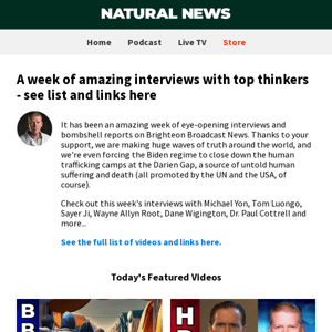 A week of amazing interviews with top thinkers - see list and links here