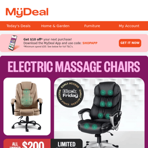 Limited Time Deals: ⚡ Electric Massage Chairs