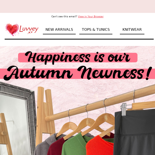 Autumn Newness: New Arrivals & Top Picks at Luvvey Ltd