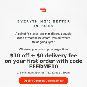 DoorDash, grab your $10 off before it’s gone 😱