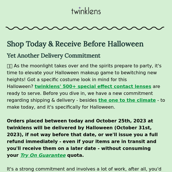 🎃 Yet Another Shipping & Delivery Commitment