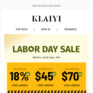 Labor Day $70 off Ends Tonight