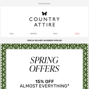 Spring is here | Extra 15% off 🌳