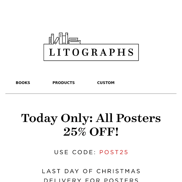 25% OFF Posters! Last chance for Xmas Delivery🎄