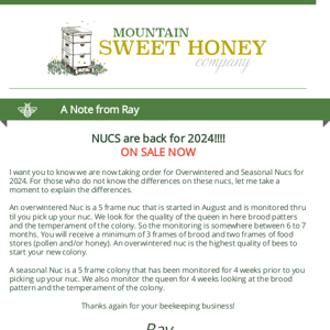 Friday FLASH SALE on Italian NUCS - Honey Supplies Every Beekeeper Needs!
