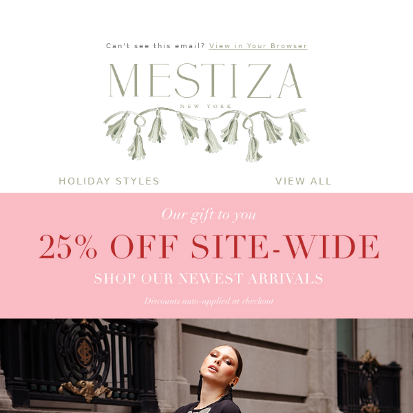New arrivals are 25% off - Mestiza New York