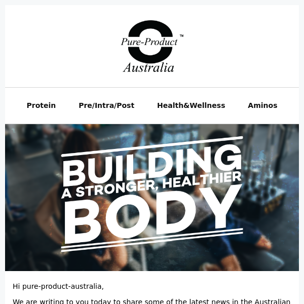 The latest in fitness and health from Pure Product Australia 💪